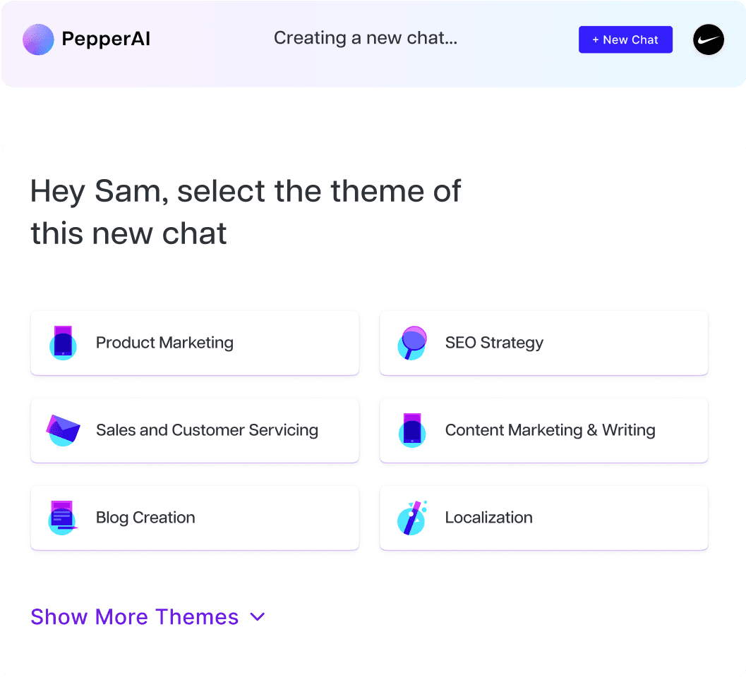 Screenshot of Pepper AI product